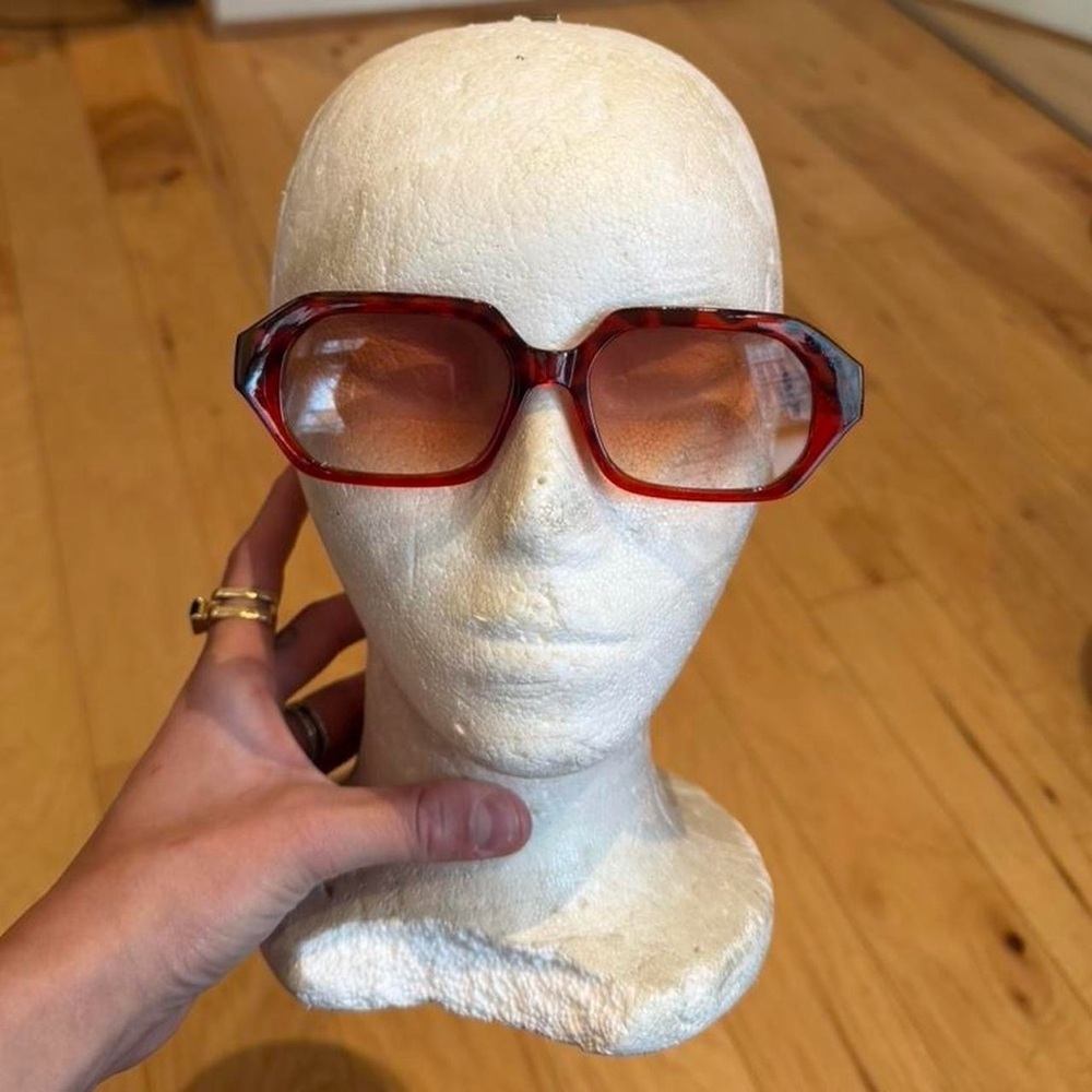 Women’s Geometric Red Tortoiseshell Sunglasses